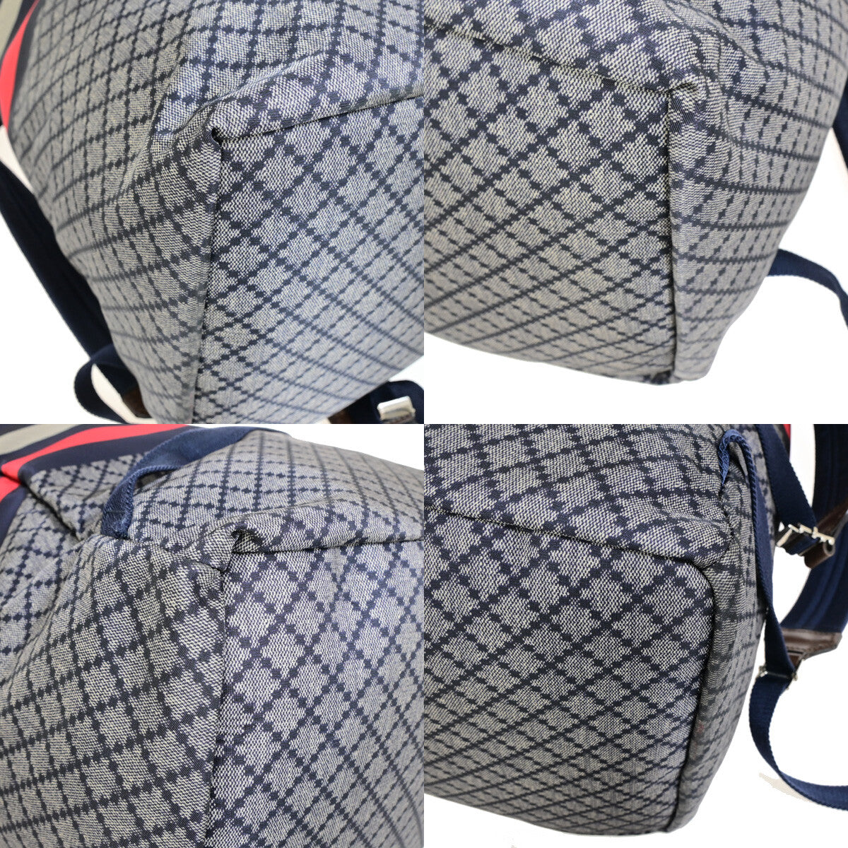 Gucci Travel Backpack GG Nylon, NAVY, NYLON, Backpack