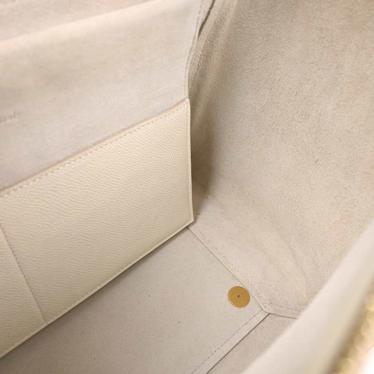 Celine Belt Bag Calfskin, WHITE, LEATHER, Handbag