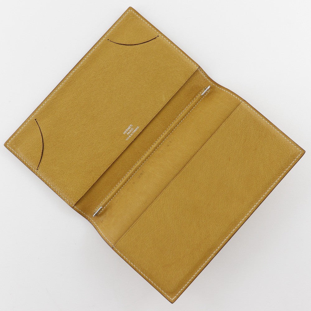 Hermes Vision Agenda Cover Leather, YELLOW, LEATHER, Wallets
