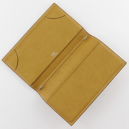 Hermes Vision Agenda Cover Leather, YELLOW, LEATHER, Wallets