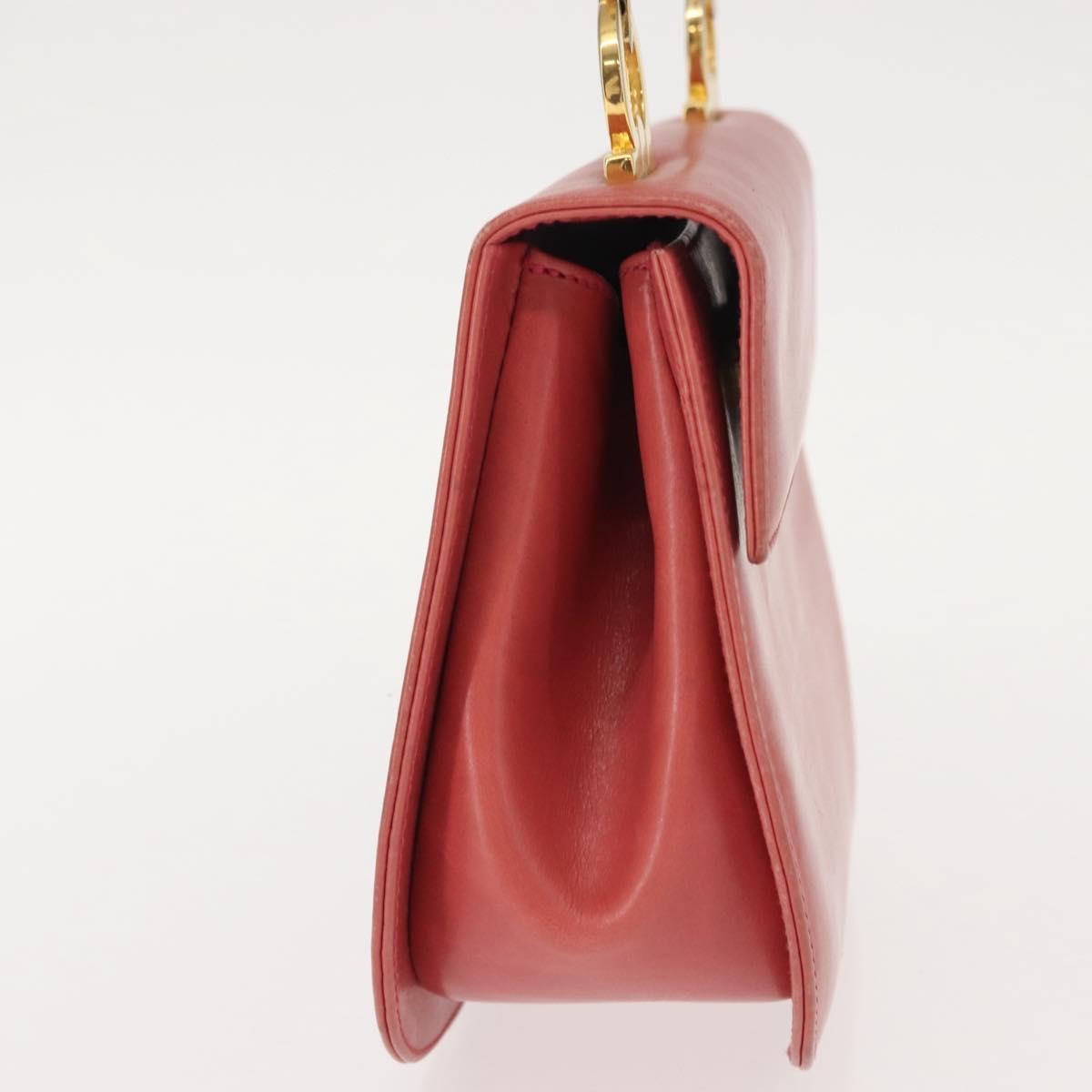 Salvatore Ferragamo Gancini Shoulder Bag Leather, PINK, LEATHER, Shoulder bag