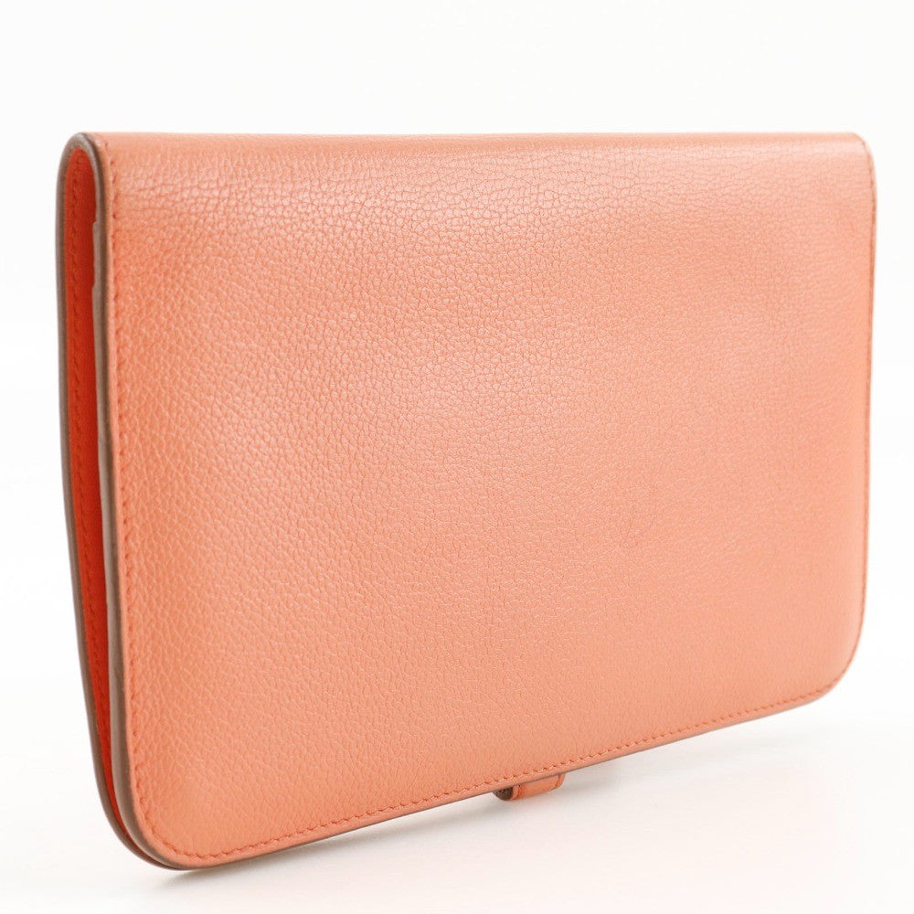 Hermes Dogon Duo Combined Wallet Leather, PINK, LEATHER, Wallets