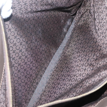 Celine Vintage Macadam Shopper Tote Leather, GOLD, CANVAS, Tote bag