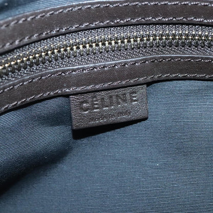 Celine Flap Shoulder Bag Leather, GRAY, LEATHER, Shoulder bag