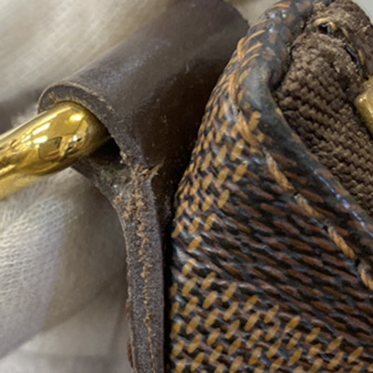 Louis Vuitton Bloomsbury Handbag Damier, BROWN, CANVAS, Shoulder bag