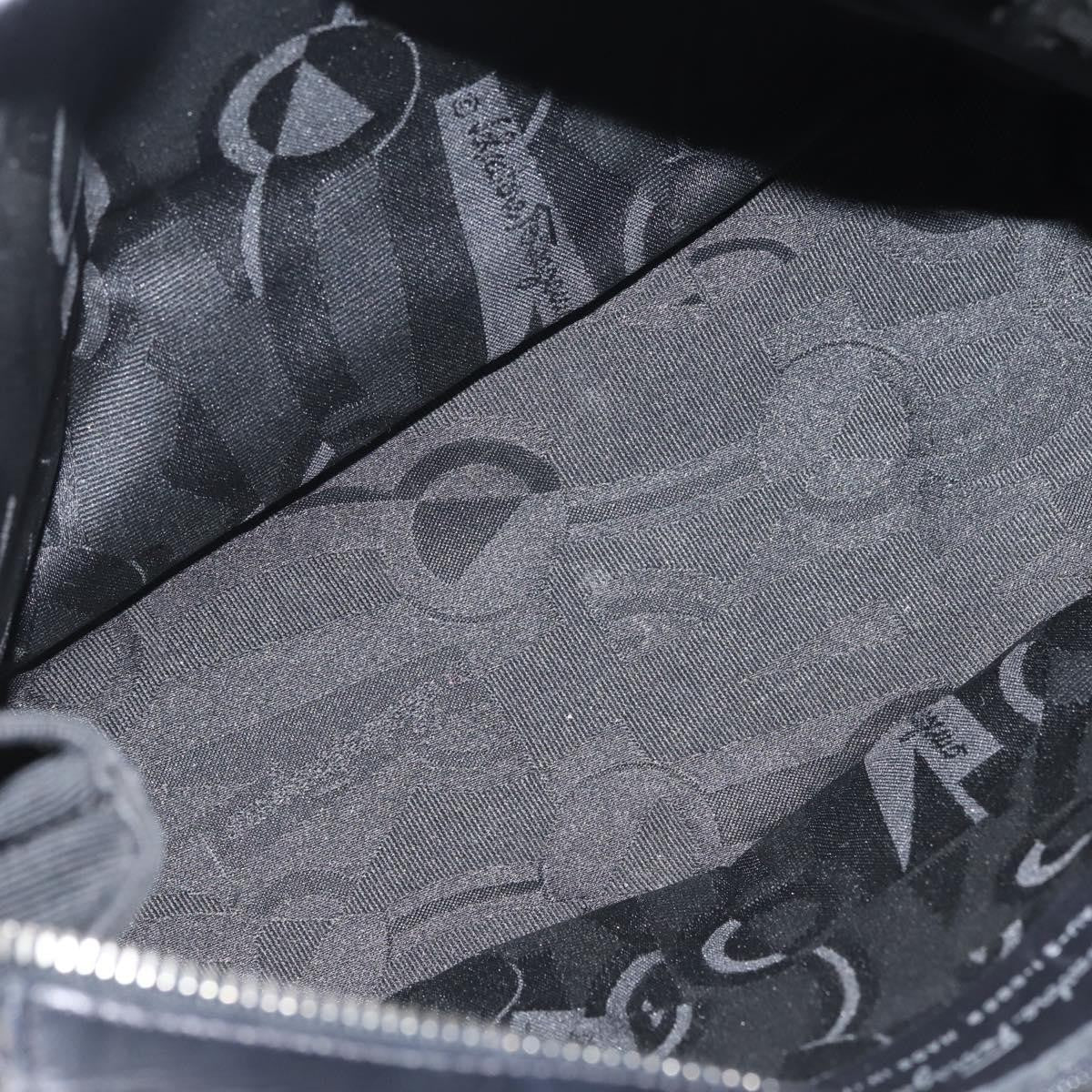 Salvatore Ferragamo Vala Handbag Canvas, BLACK, CANVAS, Handbag