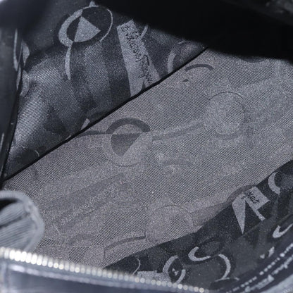 Salvatore Ferragamo Vala Handbag Canvas, BLACK, CANVAS, Handbag