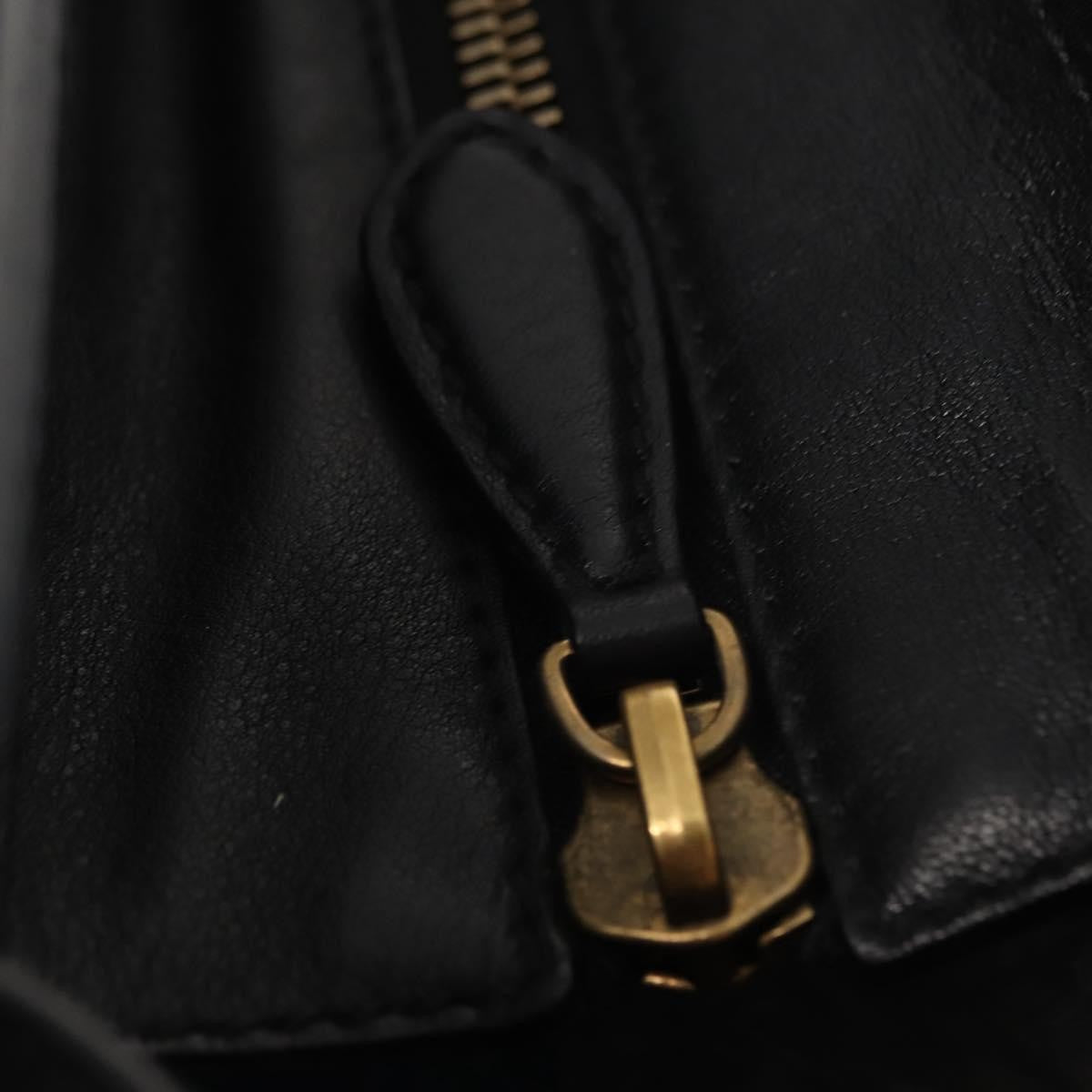 Celine Luggage Bag Denim and leather, BLACK, DENIM_JEANS, Handbag