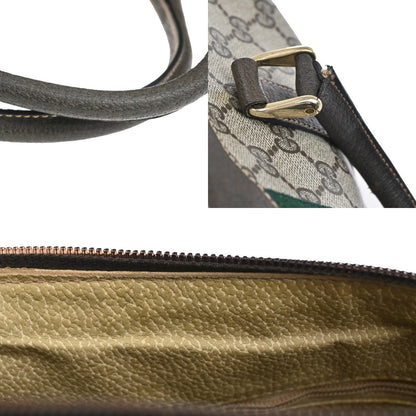 Gucci Vintage Web Boston Bag GG Coated Canvas, BROWN, PVC, Handbag