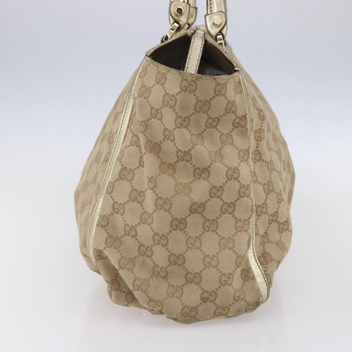 Gucci D-Ring Shoulder Bag GG Canvas, BEIGE, CANVAS, Tote bag