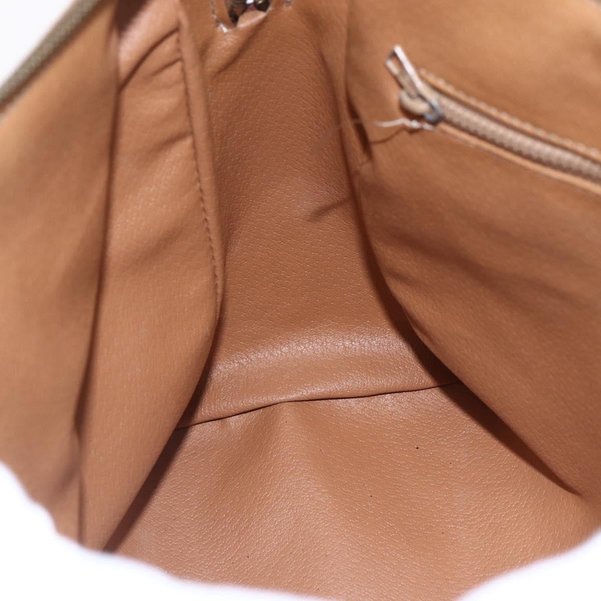 Celine Vintage Macadam Handbag Canvas and Leather, BROWN, CANVAS, Handbag