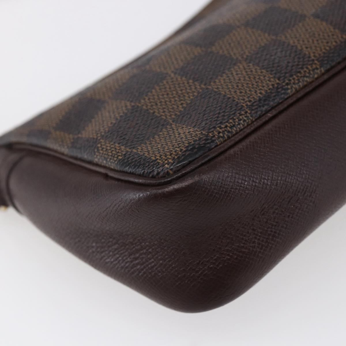 Louis Vuitton Trousse Make Up Bag Damier, BROWN, CANVAS, Clutche & pouche
