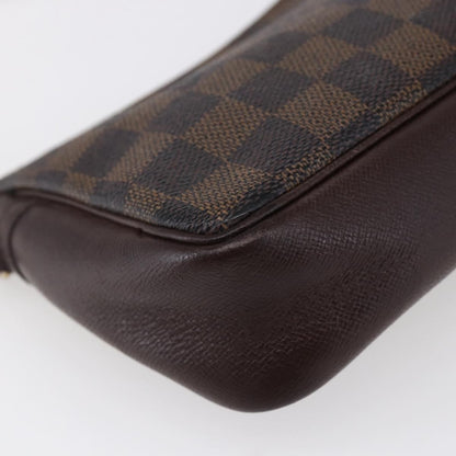 Louis Vuitton Trousse Make Up Bag Damier, BROWN, CANVAS, Clutche & pouche