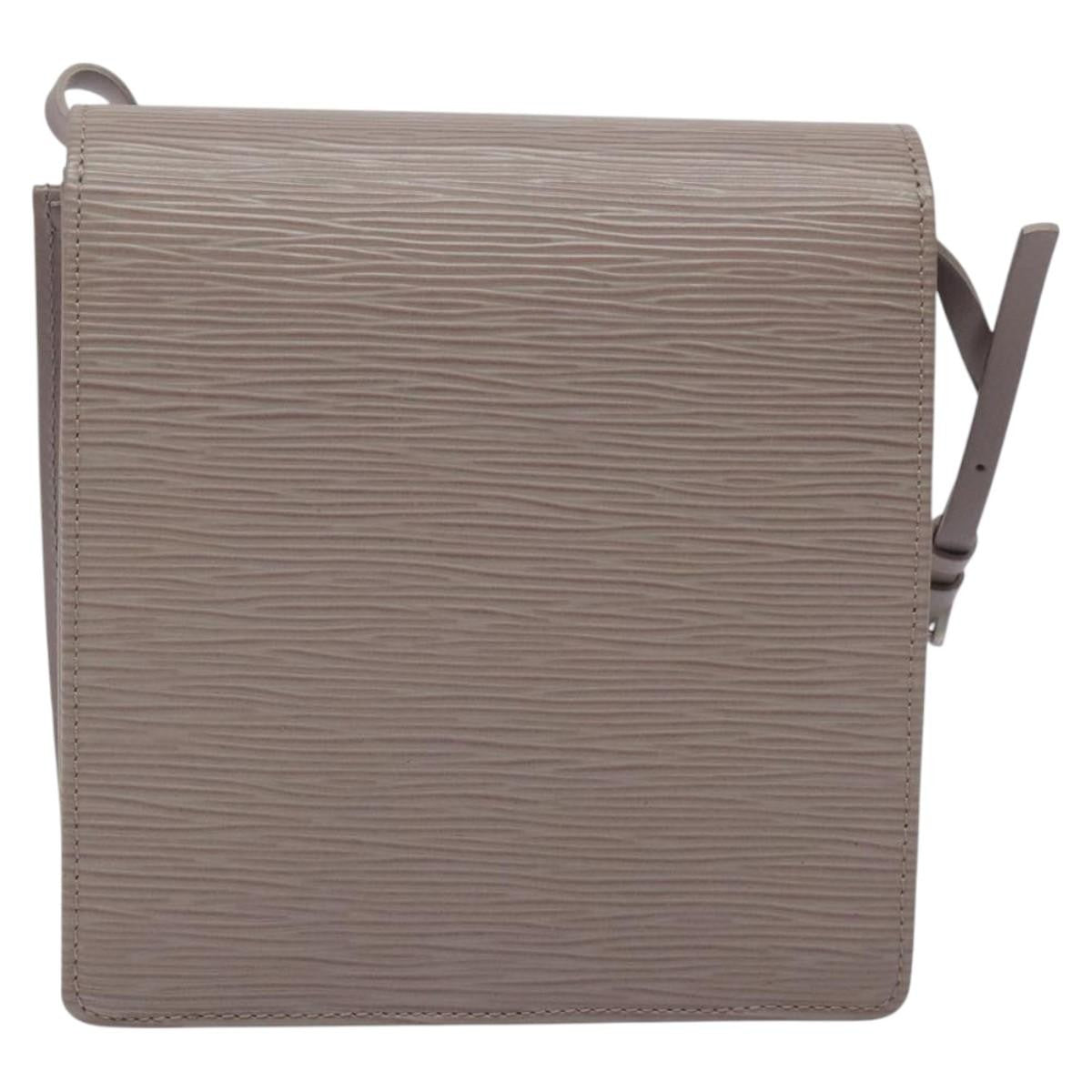 Louis Vuitton Biarritz Shoulder Bag Epi Leather, GRAY, LEATHER, Shoulder bag