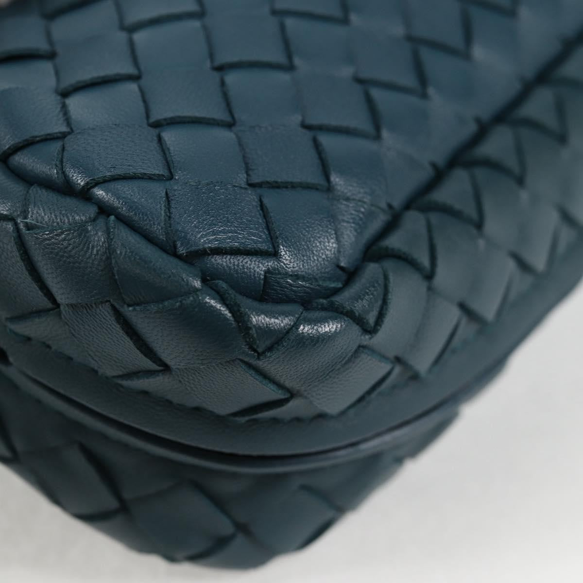 Bottega Veneta Expandable Chain Crossbody Bag Intrecciato Nappa, BLUE, LEATHER, Crossbody bag