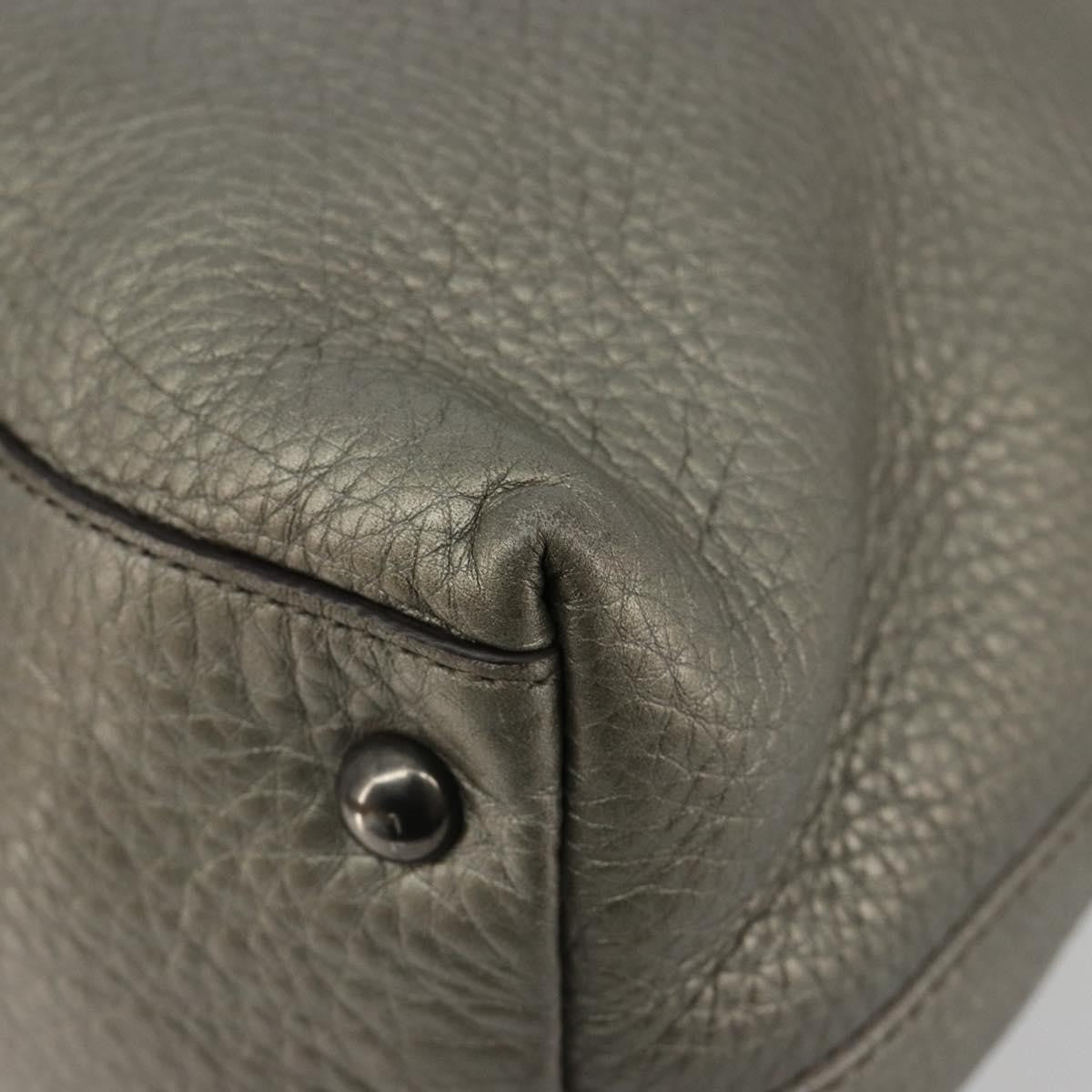 Gucci Soho Convertible Top Handle Bag Leather, Silver, Leather, Handbag