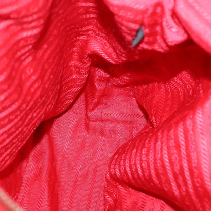 Prada Convertible Logo Tote Tessuto and Leather, RED, NYLON, Tote bag