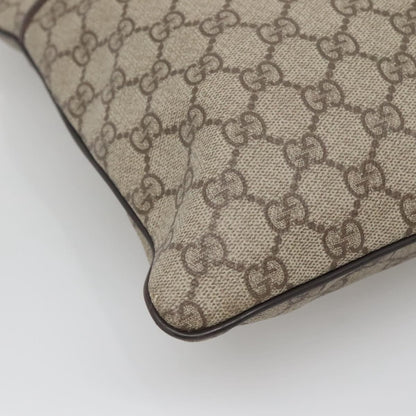 Gucci Zip Top Messenger Bag GG Coated Canvas, BEIGE, CANVAS, Shoulder bag