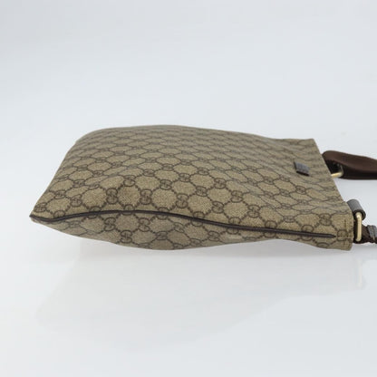 Gucci Zip Top Messenger Bag GG Coated Canvas, BEIGE, PVC, Shoulder bag