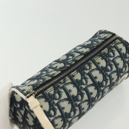 Christian Dior Vintage Trotter Pouch Canvas, NAVY, CANVAS, Clutche & pouche