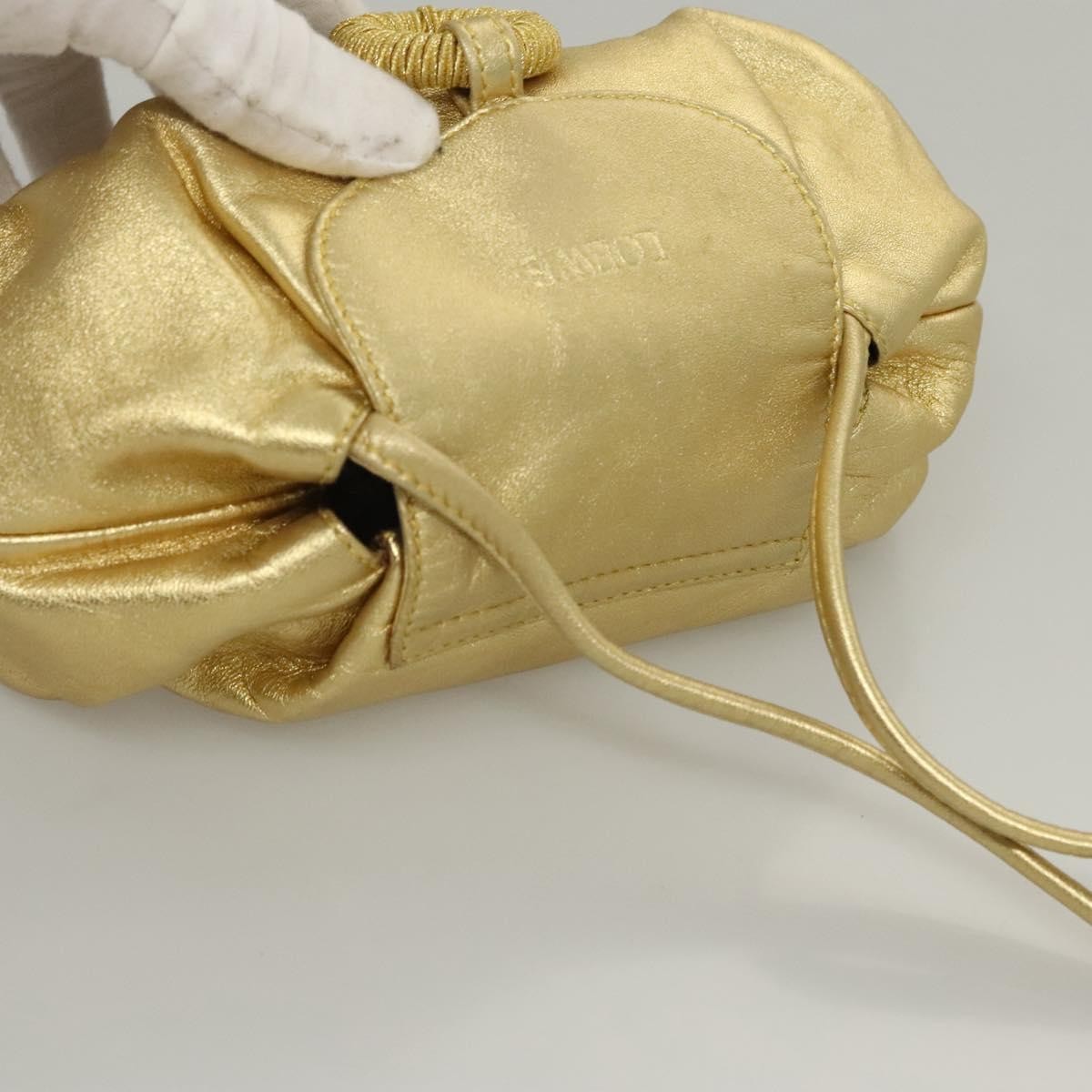 Loewe Vintage Crossbody Leather, GOLD, LEATHER, Shoulder bag