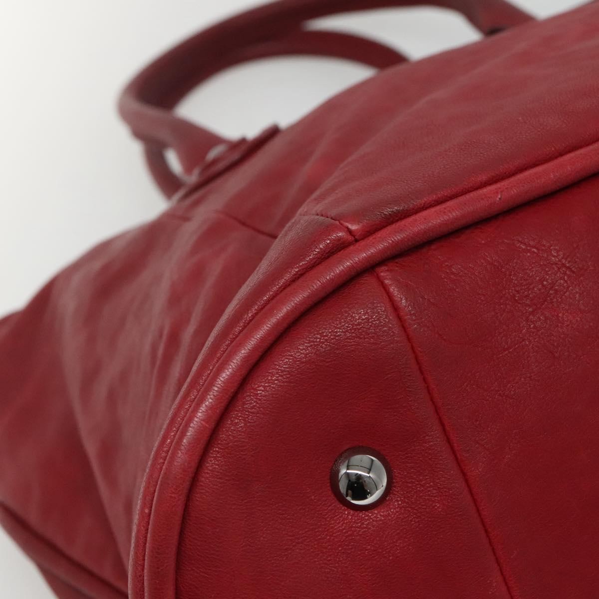 Chanel CC Round Flap Doctor Bag Lambskin, RED, LEATHER, Travel bag