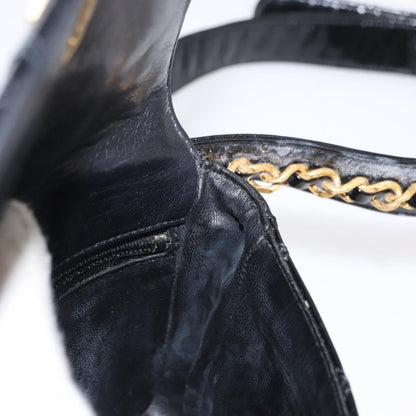 Chanel Vintage Flap Belt Bag Quilted Leather, BLACK, LEATHER, Clutche & pouche