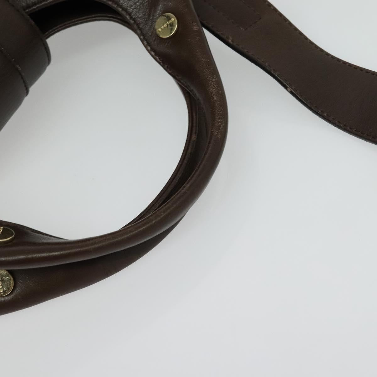 Bvlgari Chandra Hobo Canvas and Leather, BROWN, LEATHER, Handbag