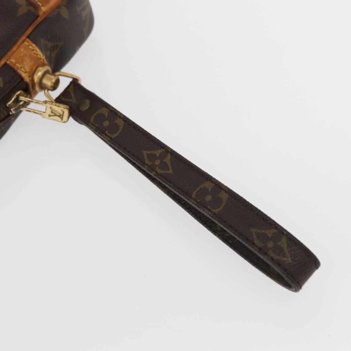 Louis Vuitton Marly Dragonne Clutch Monogram Canvas, BROWN, CANVAS, Clutche & pouche