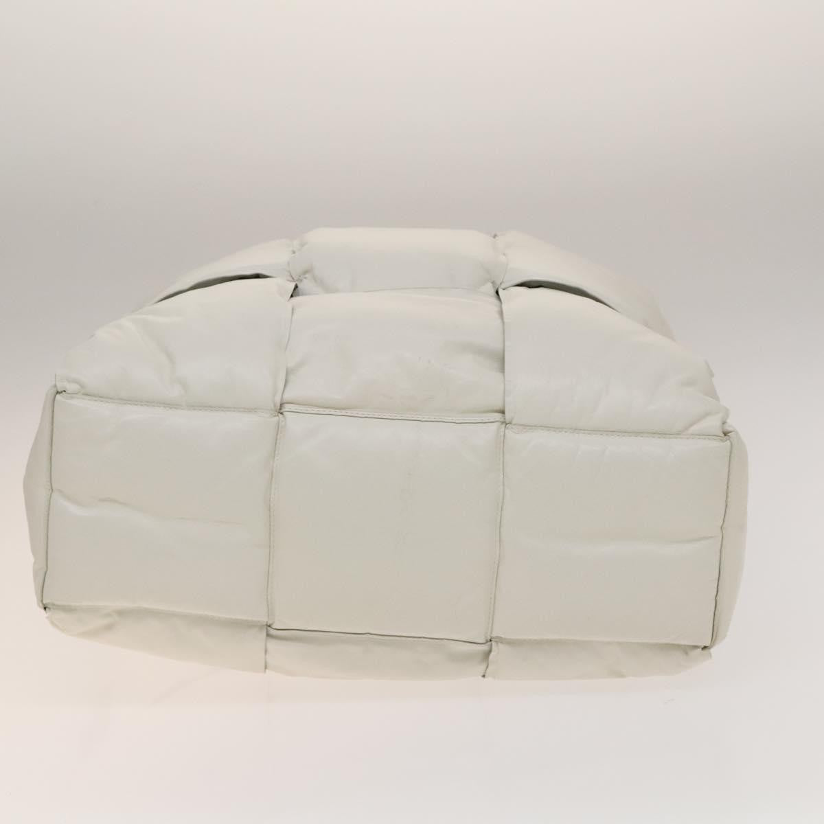 Bottega Veneta Squash Tote Padded Maxi Intrecciato Leather, WHITE, LEATHER, Tote bag