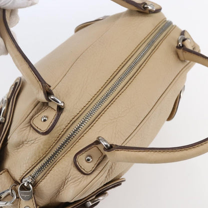 Salvatore Ferragamo Gancini handbag Leather, BEIGE, LEATHER, Shoulder bag