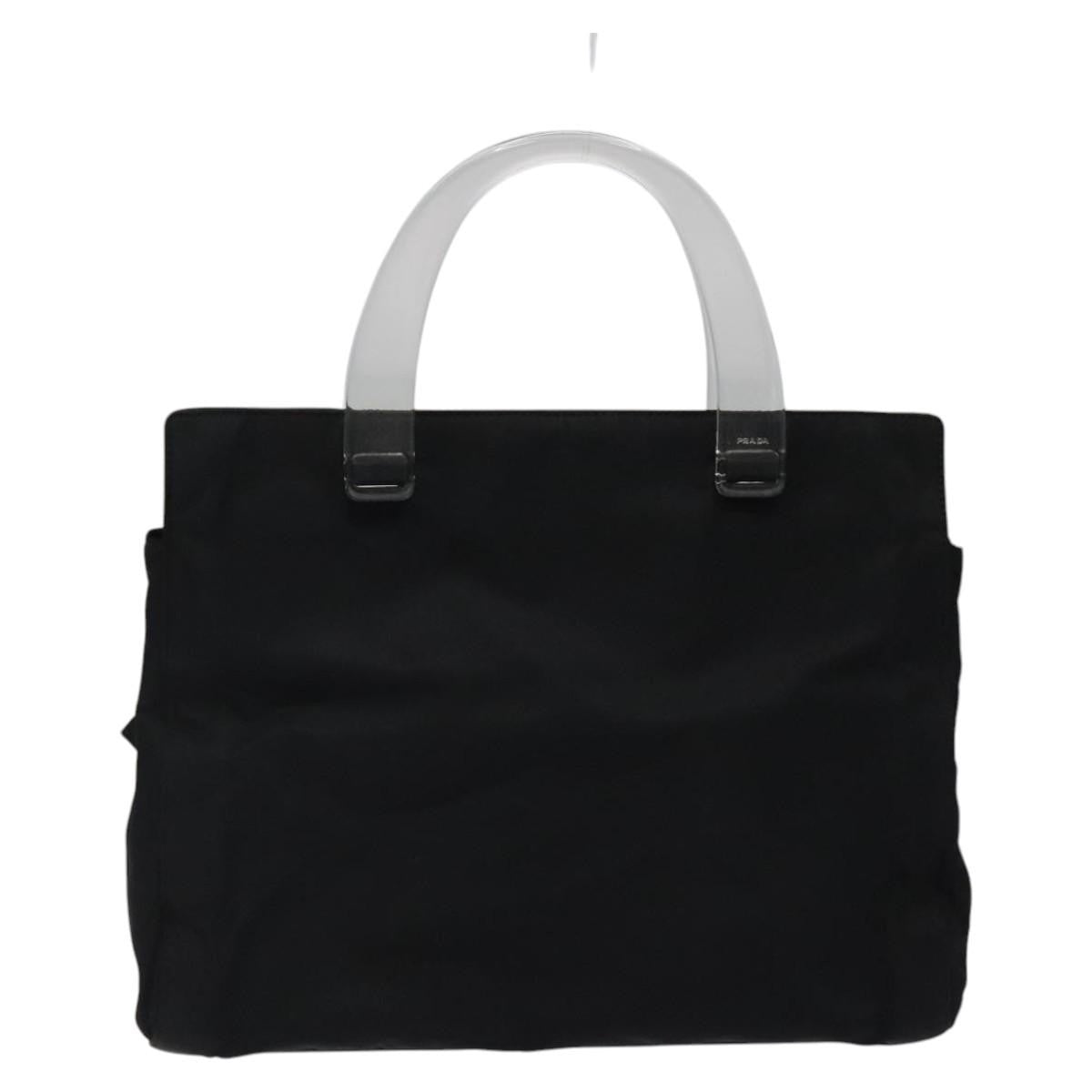 Prada Resin Handle Tote Tessuto, BLACK, NYLON, Tote bag