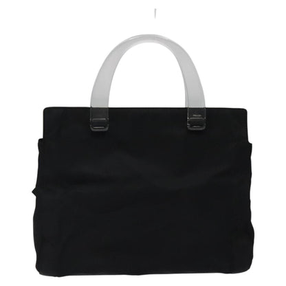 Prada Resin Handle Tote Tessuto, BLACK, NYLON, Tote bag