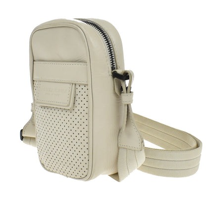 Bottega Veneta Leggero Waist Bag Perforated Leather, WHITE, LEATHER, Travel bag