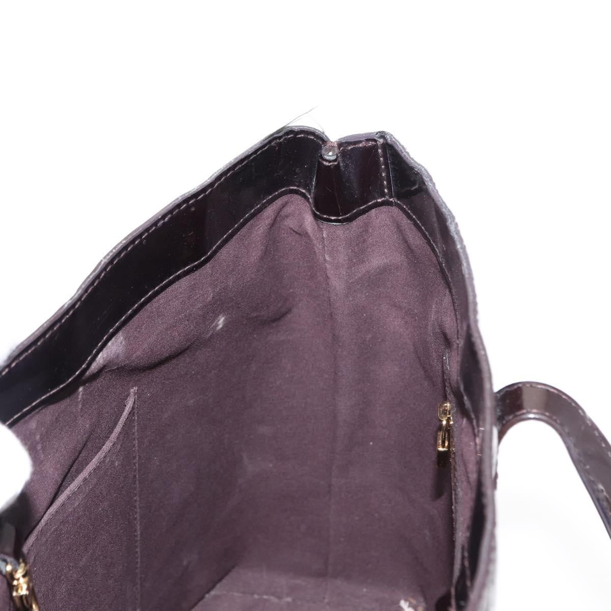 Louis Vuitton Wilshire Handbag Monogram Vernis, PURPLE, PATENT_LEATHER, Handbag