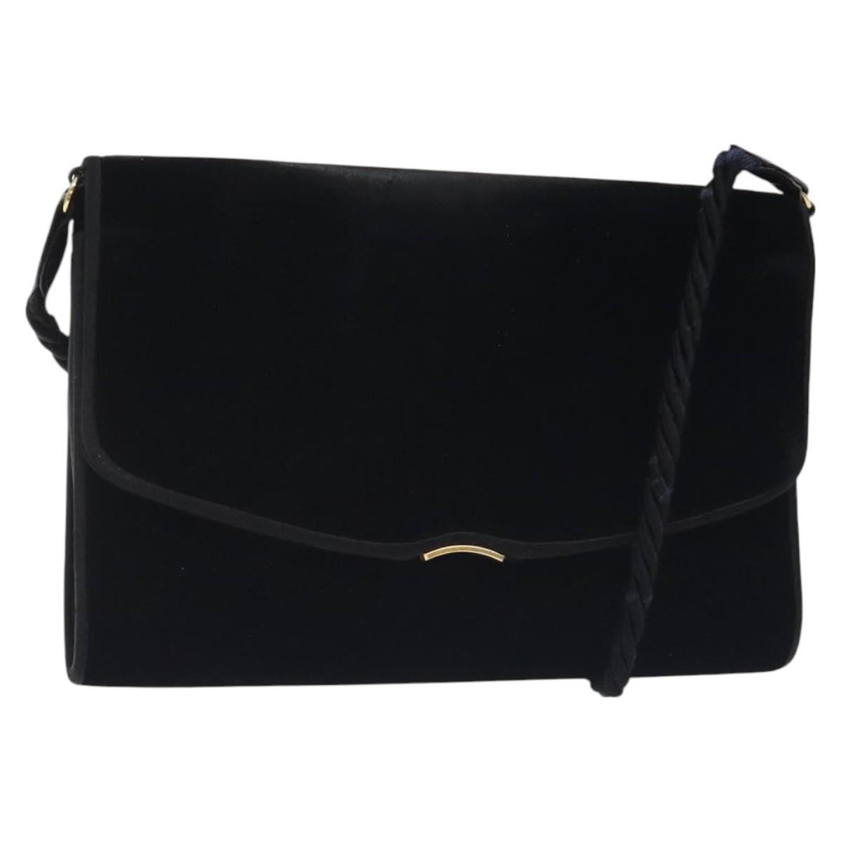 Gucci Vintage Shoulder Bag Velvet, BLACK, VELVET, Shoulder bag