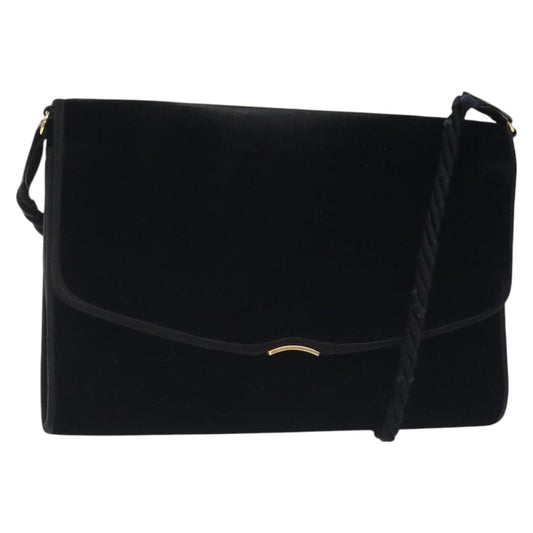 Gucci Vintage Shoulder Bag Velvet, BLACK, VELVET, Shoulder bag