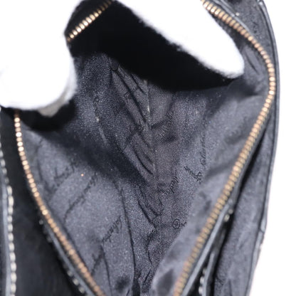 Salvatore Ferragamo Flap Shoulder Bag Leather, BLACK, LEATHER, Shoulder bag