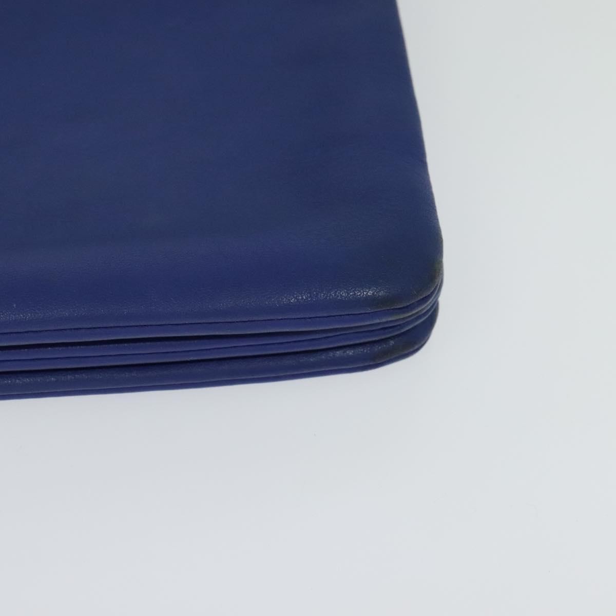 Celine Trio Crossbody Bag Leather, BLUE, LEATHER, Shoulder bag