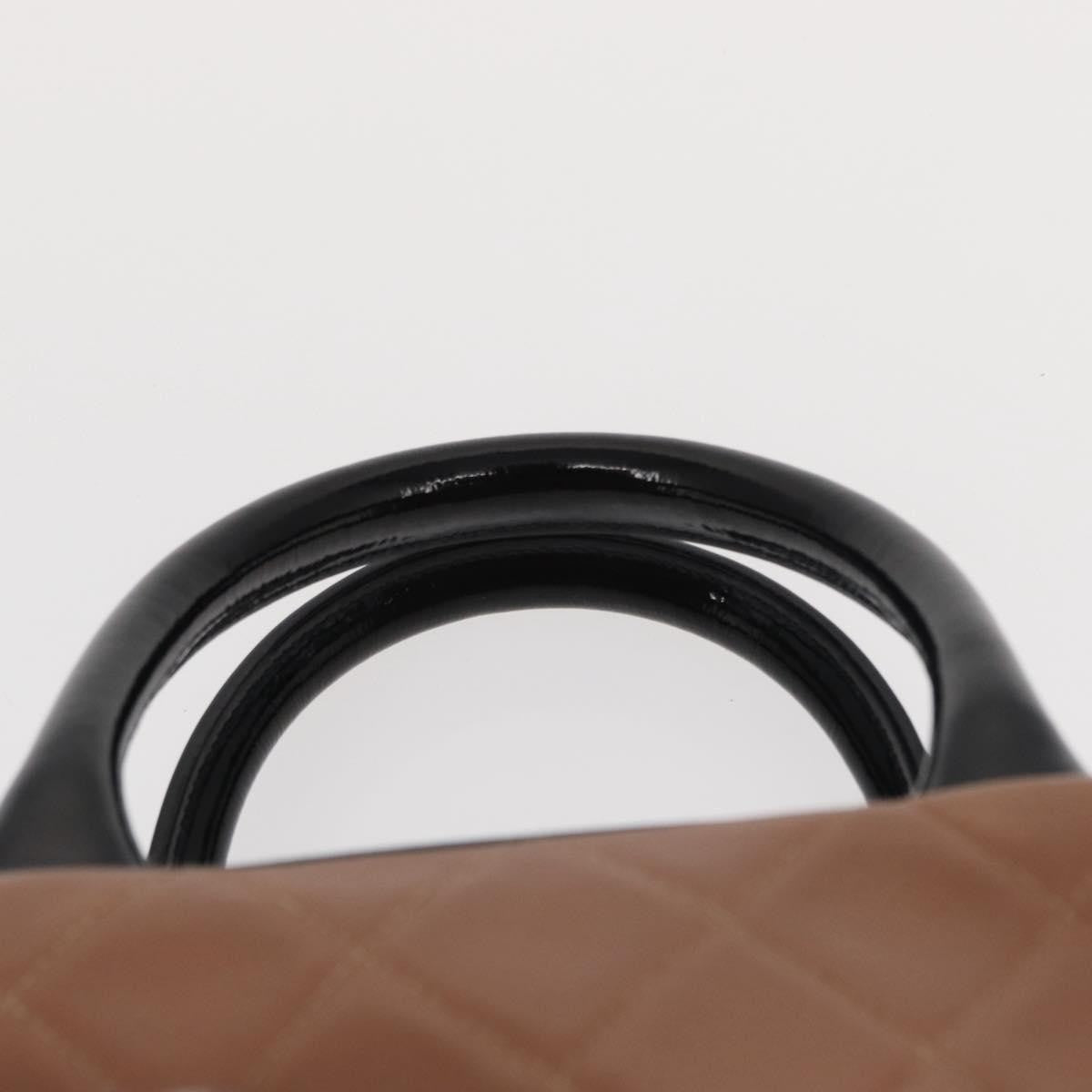 Chanel Embossed Logo Bowler Bag Quilted Caviar, BEIGE, LEATHER, Handbag