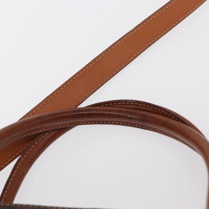 Celine Vintage Macadam Handbag Canvas and Leather, BROWN, CANVAS, Handbag