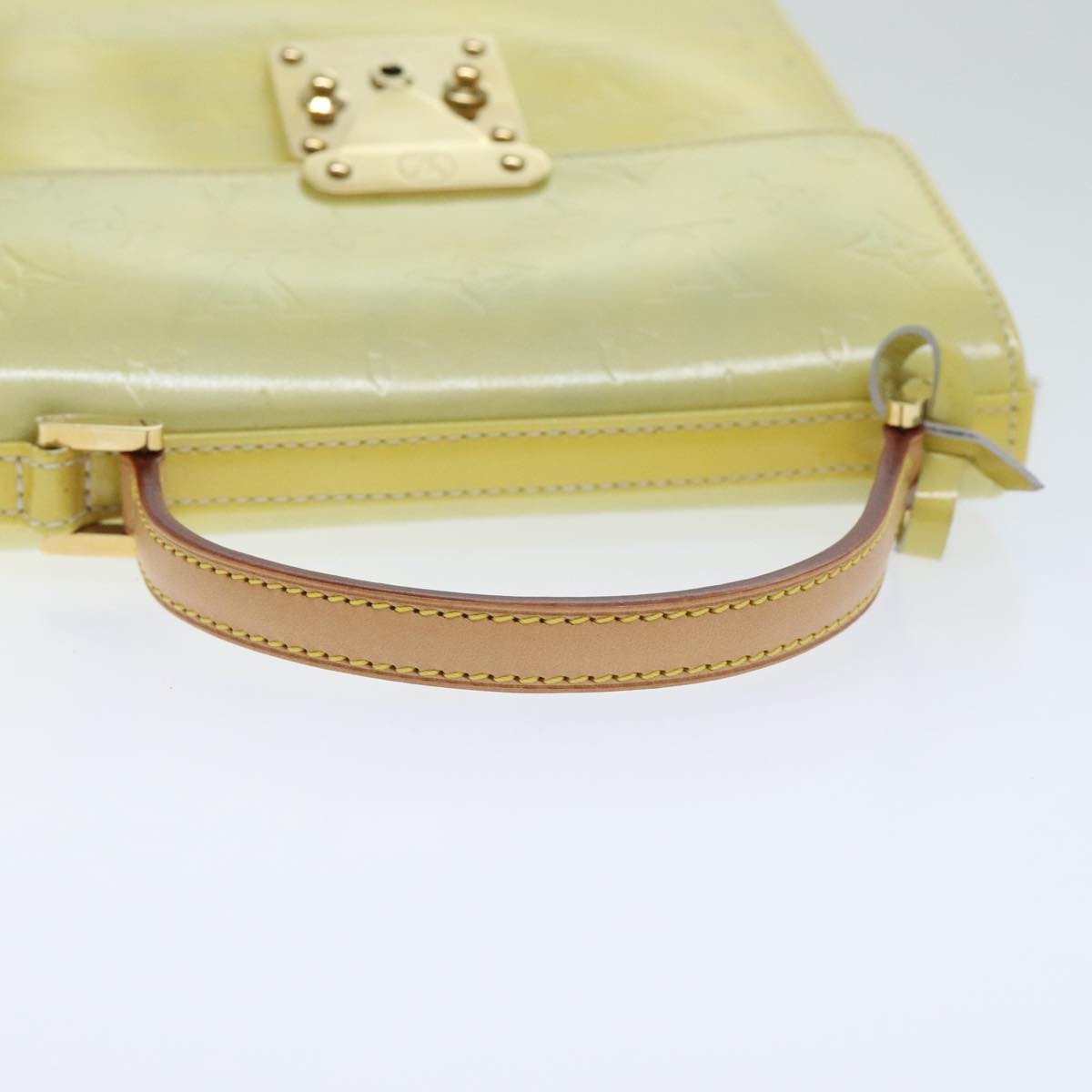Louis Vuitton Spring Street NM Handbag Monogram Vernis with Monogram Canvas, BEIGE, PATENT_LEATHER, Handbag