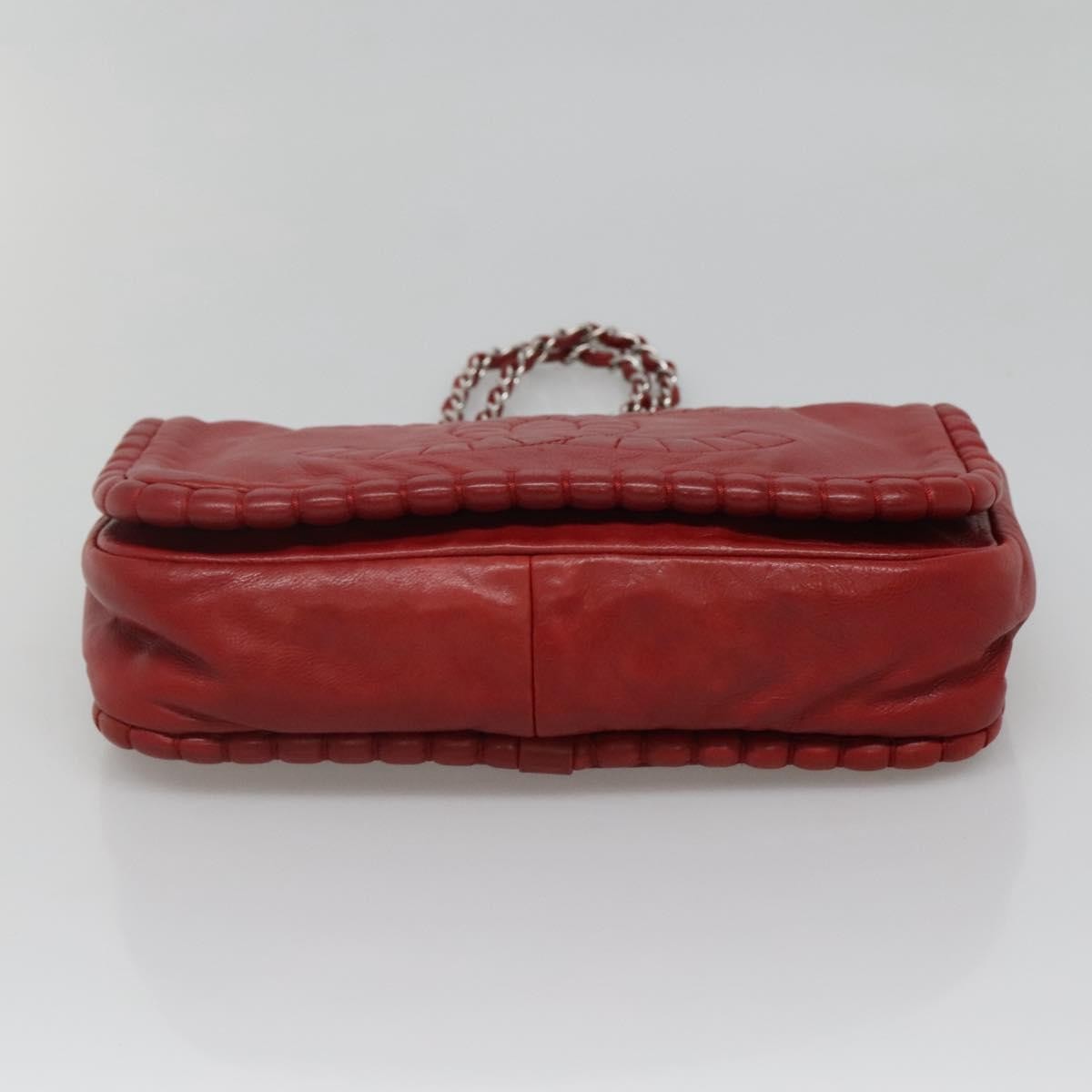 Chanel Timeless CC Flap Bag Leather, RED, LEATHER, Shoulder bag