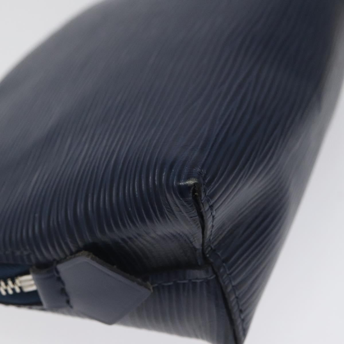 Louis Vuitton Cosmetic Pouch Epi Leather, BLUE, LEATHER, Toiletry Case