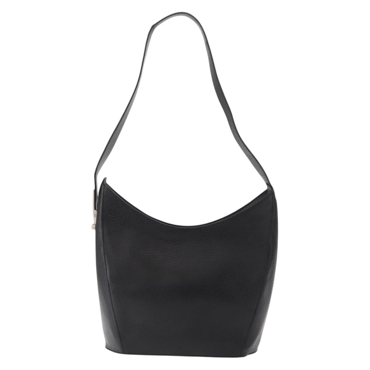Loewe Vintage Shoulder Bag Leather, BLACK, LEATHER, Shoulder bag