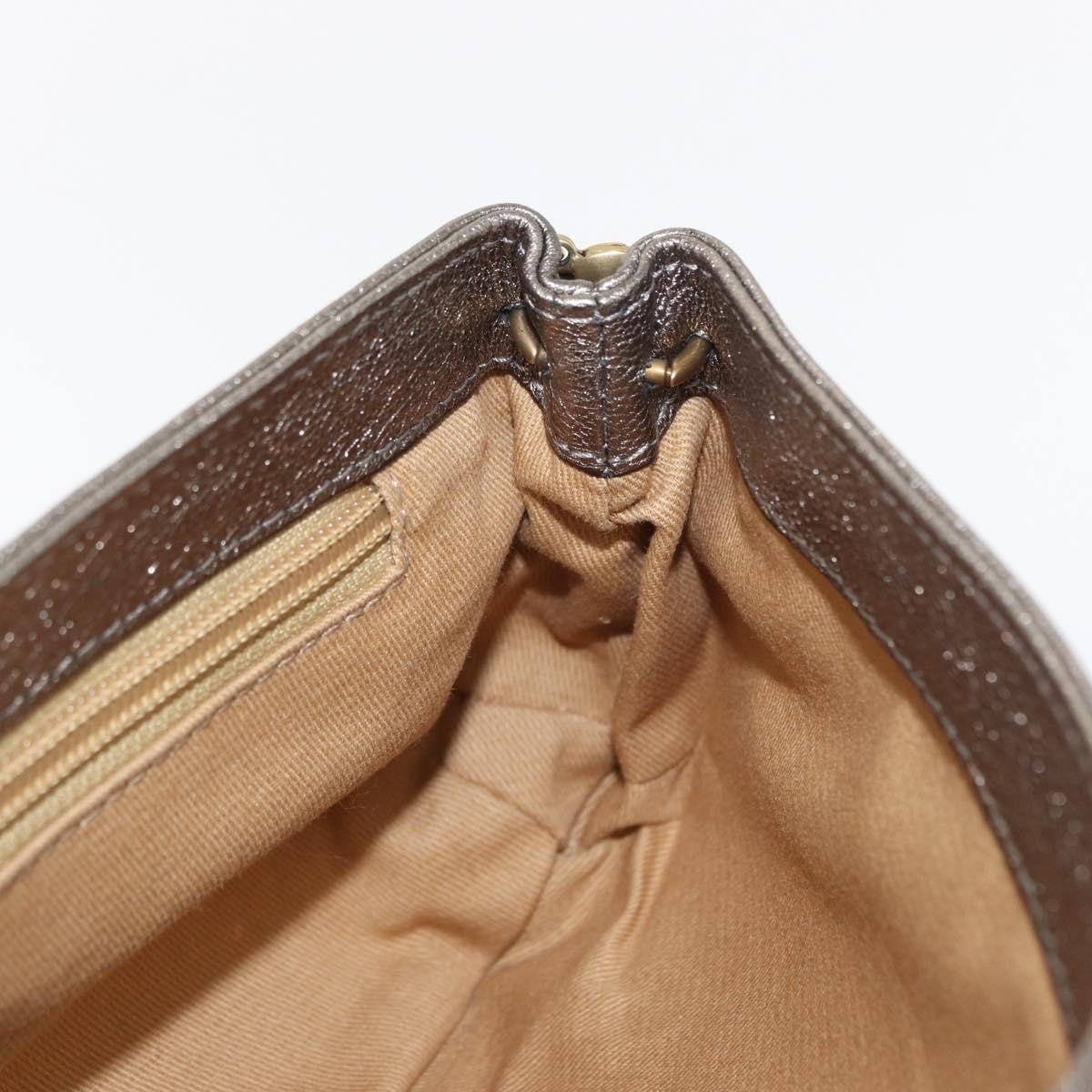 Salvatore Ferragamo Gancini Shoulder Bag Leather, SILVER, LEATHER, Shoulder bag