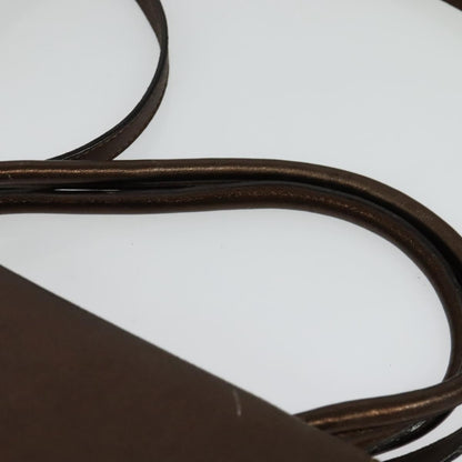 Salvatore Ferragamo Gancini Shoulder Bag Leather, BROWN, LEATHER, Shoulder bag