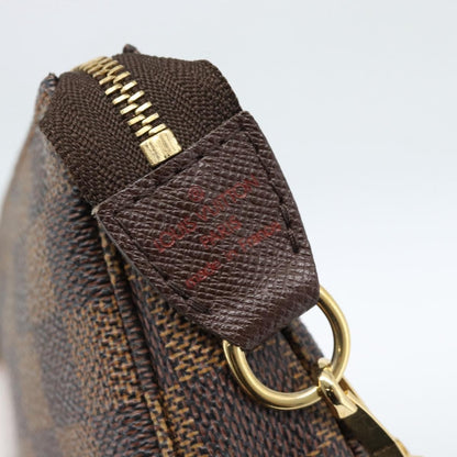 Louis Vuitton Mini pochette accessoires Damier Canvas, Brown, Canvas, Clutch