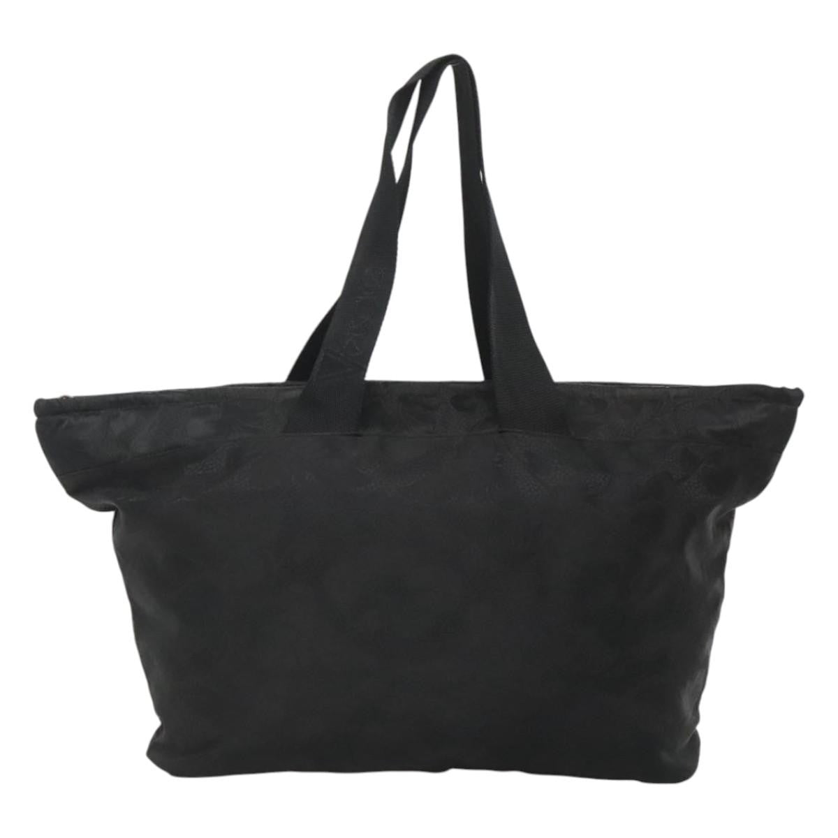 Versace Vintage Tote Nylon, BLACK, NYLON, Tote bag