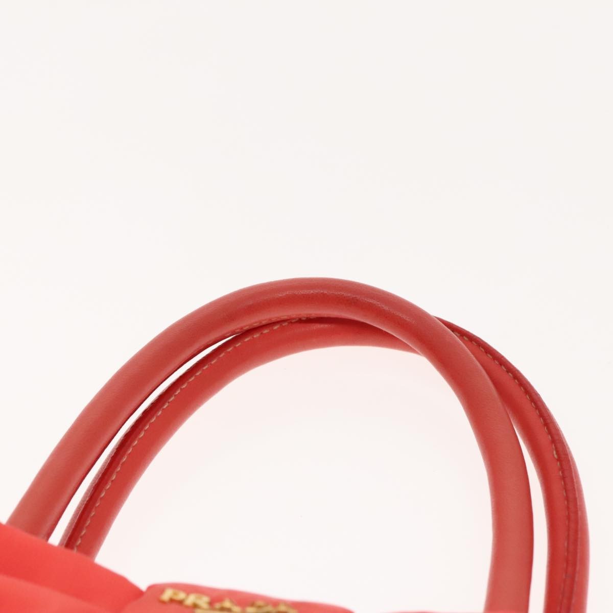 Prada Bow Tote Tessuto, ORANGE, NYLON, Handbag